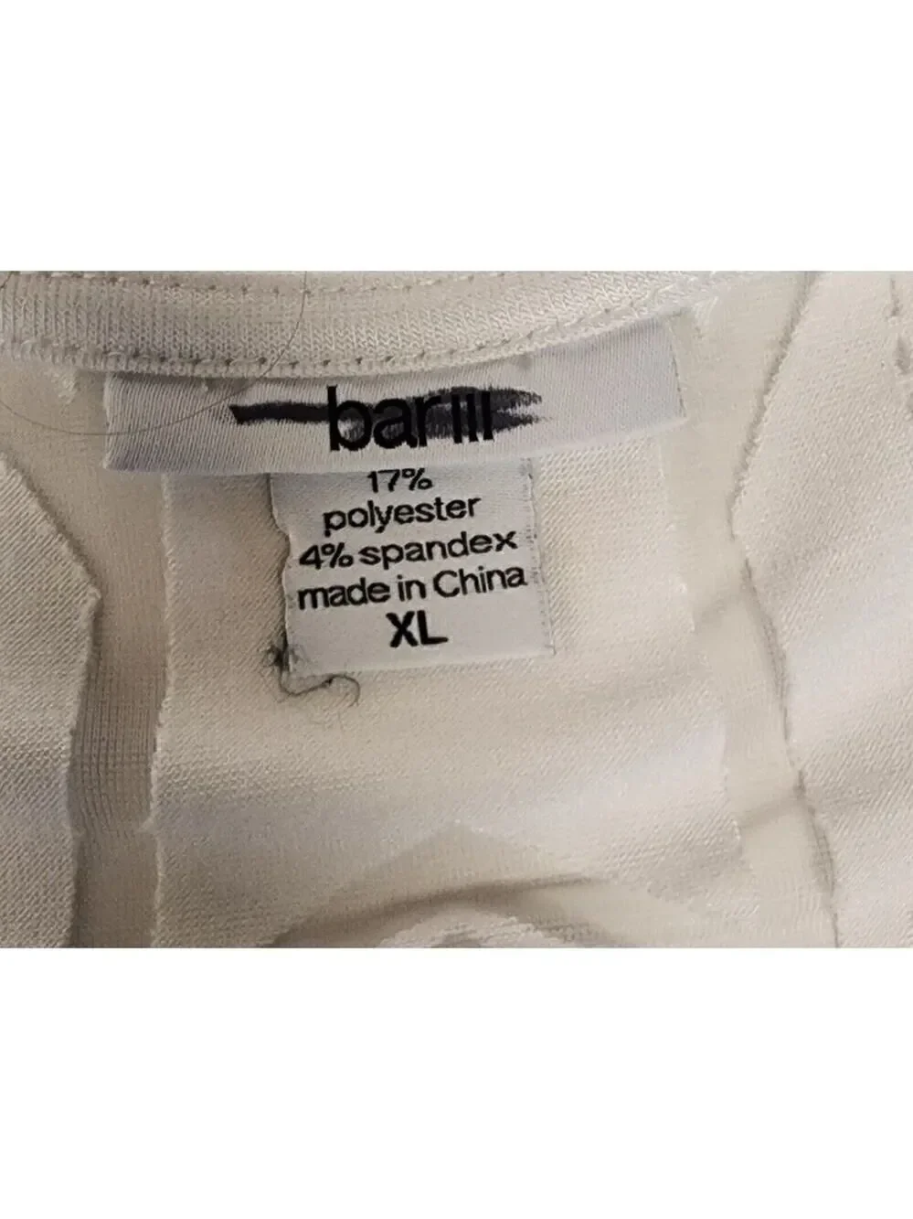 bar III Womens Sheer Burnout Knit Blouse White XL